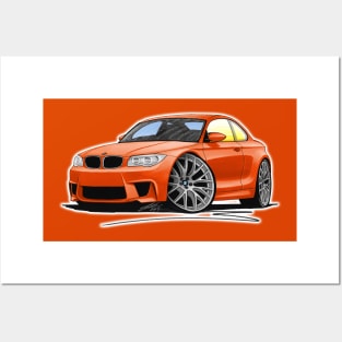 BMW 1M Coupe Orange Posters and Art